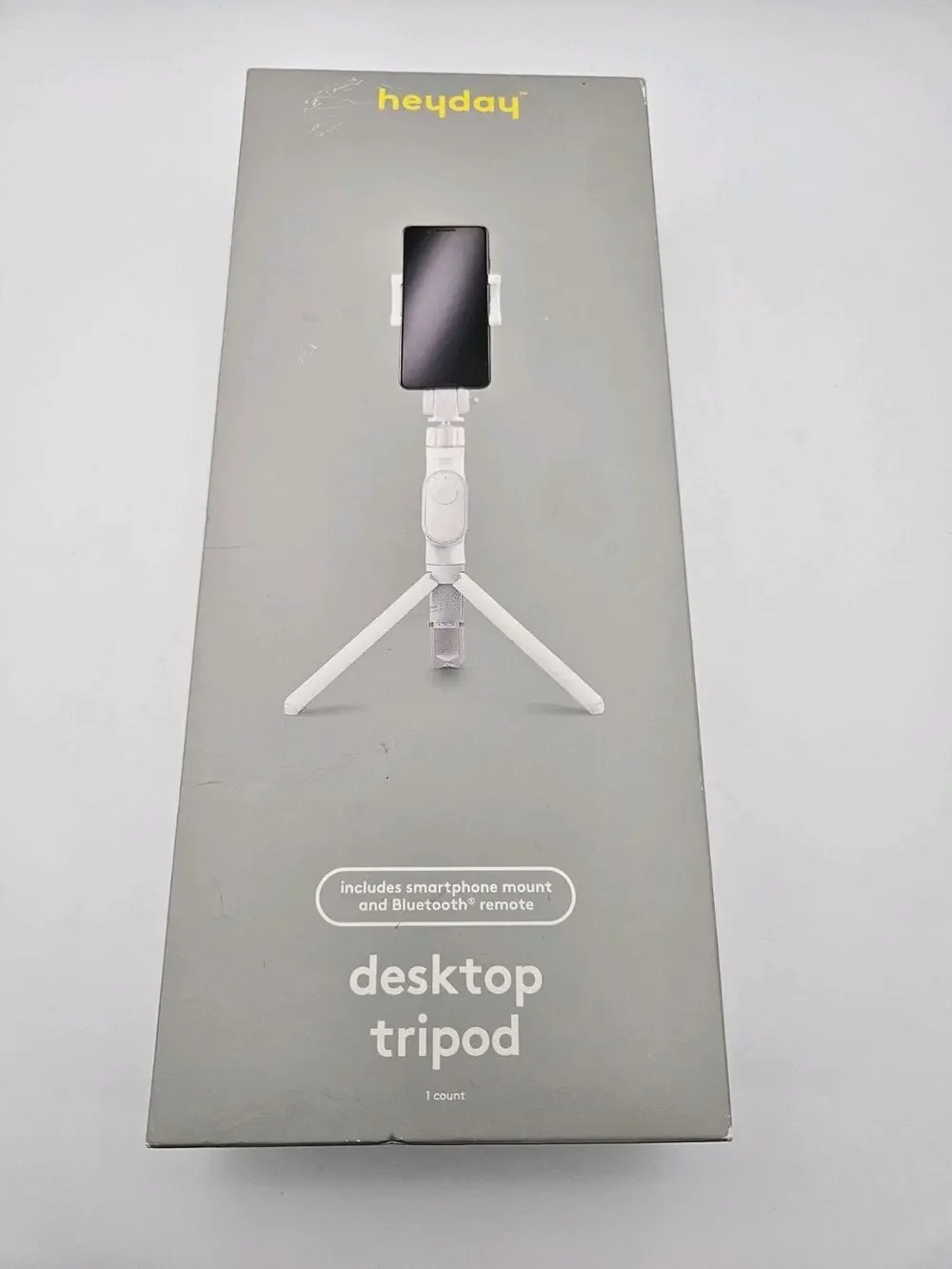 heyday Desktop Tripod w/ Smartphone Holder Mount & Bluetooth Remote, Universal
